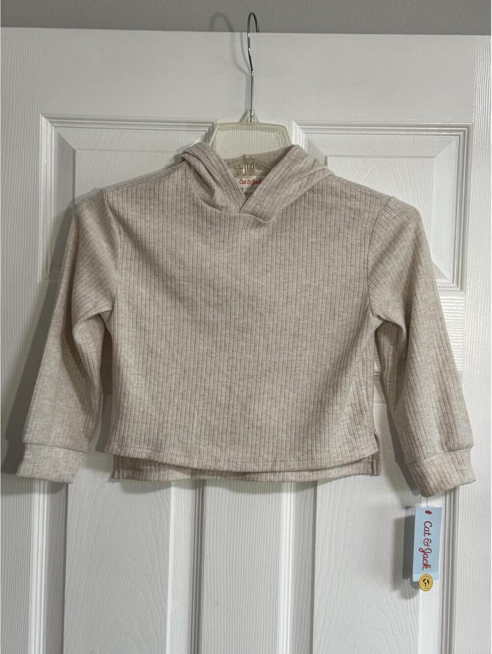 Cat & Jack Beige Hoodie for Kids, size XS 4/5